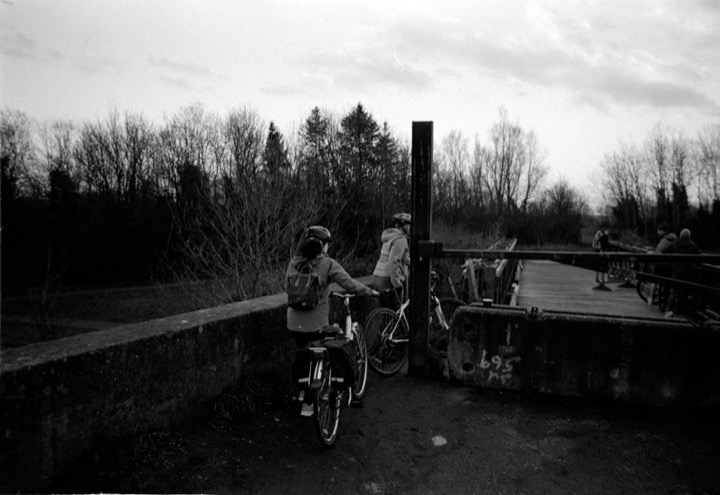 Black and white film photograph from the first roll