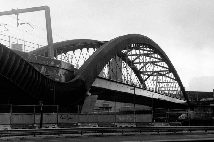 Manchester street photograph 3 shot on Ilford HP5+ with a Zorki 4K
